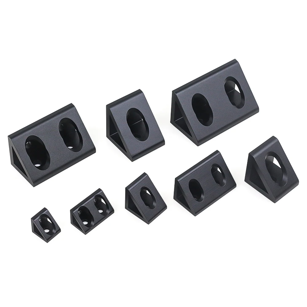 4Pcs/Lot Aluminum Profile Right Angle Triangle Block Triangle Connector Bracket for 2020 3030 4040 4545 2040 3060 Alu Profiles
