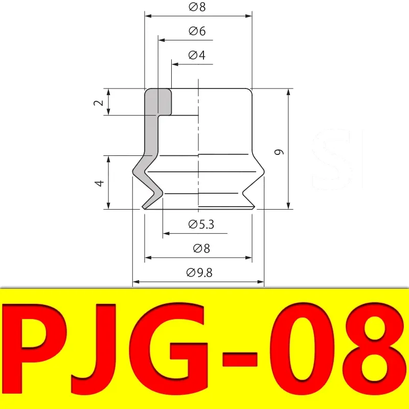 Vacuum Suction Cup Robot Accessories Double Layer Silicone Material Powerful Suction Nozzle Industrial Heavy Duty PJG-BOLTTE