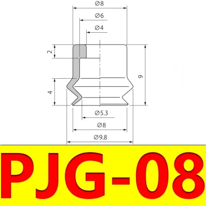Vacuum Suction Cup Robot Accessories Double Layer Silicone Material Powerful Suction Nozzle Industrial Heavy Duty PJG-BOLTTE