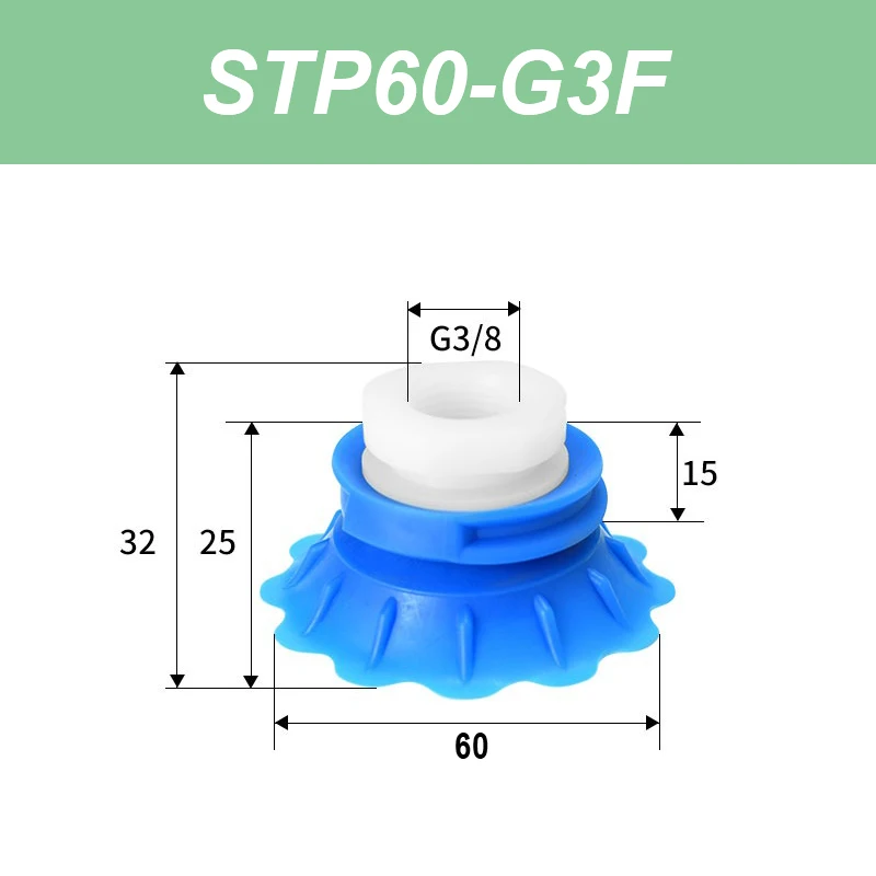 Industrial Flexible Packaging Bag STP35 STP60 Bag Opening Vacuum Suction Cup Robot Hand Grabbing Bag Small Lip Suction Cup-BOLTTE