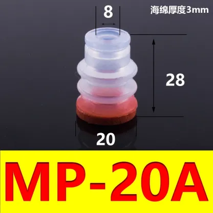 5 PCS Mechanical arm sponge vacuum suction cup strong suction nozzle industrial pneumatic accessories MP-08 10 12 15 20 30 40 50-BOLTTE