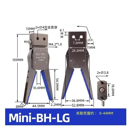Robot mini gripper fixture magnetic widened large opening claw, pneumatic nozzle clamp, injection molding machine accessories-BOLTTE