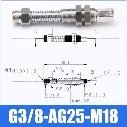 Mechanical arm vacuum suction cup metal fittings industrial AG-25/55/75/100 with SAB SAF suction cup metal fittings bracket-BOLTTE