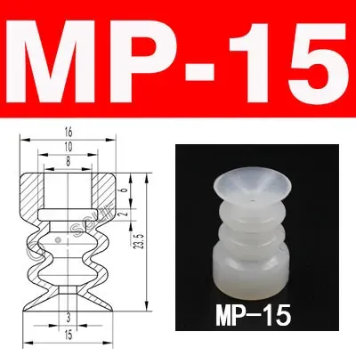 10pcs Vacuum Chuck Pneumatic Components MP BT Industrial Silicone Strong Suction Cups Nozzle Large Head Red White Triple Layer-BOLTTE
