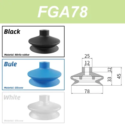 FGA Series FGA-11/14/16/20/22/25/33/43/53/63/78 Double-Layer Blue Air Pneumatic Vacuum Suction Cup