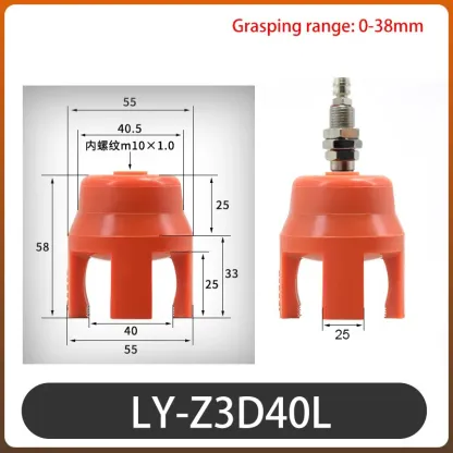 1pcs Manipulator Mini Claw Injection Molding Machine Flexible Gripper Suction Cup Pneumatic Soft Finger-BOLTTE