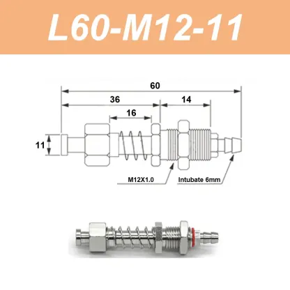 Vacuum suction cup base Big head 11mm hardware manipulator fixture accessories pneumatic support tail air inlet-BOLTTE