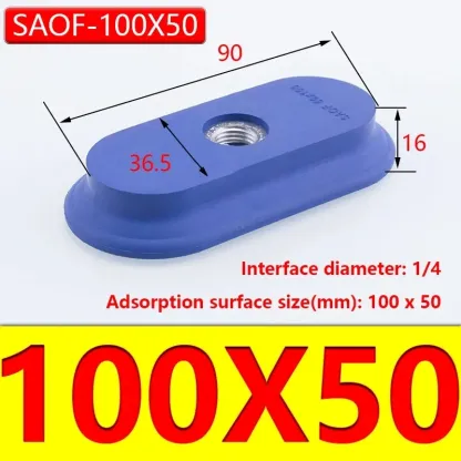 Pneumatic Oval Vacuum Suction Cup SAOF/SAOB Silicone Rubber Sucker Nozzles Industrial Robot Automation Manipulator Accessories-BOLTTE