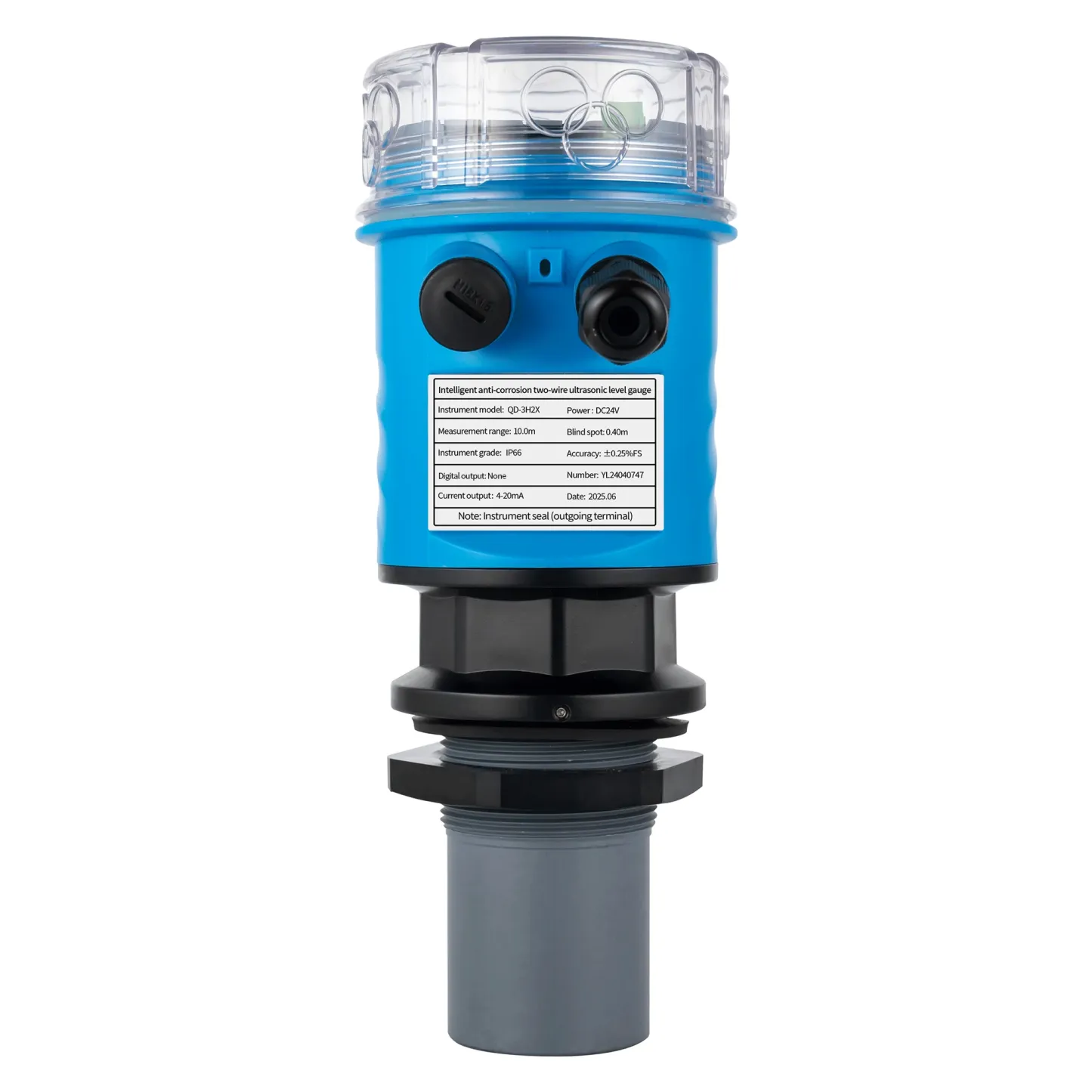 Ultrasonic Water Level Sensor 3m 5m 10m 15m 20m Meter 4-20mA Relays Output Ultrasonic Water Tank Level Meter Wireless Distance-BOLTTE