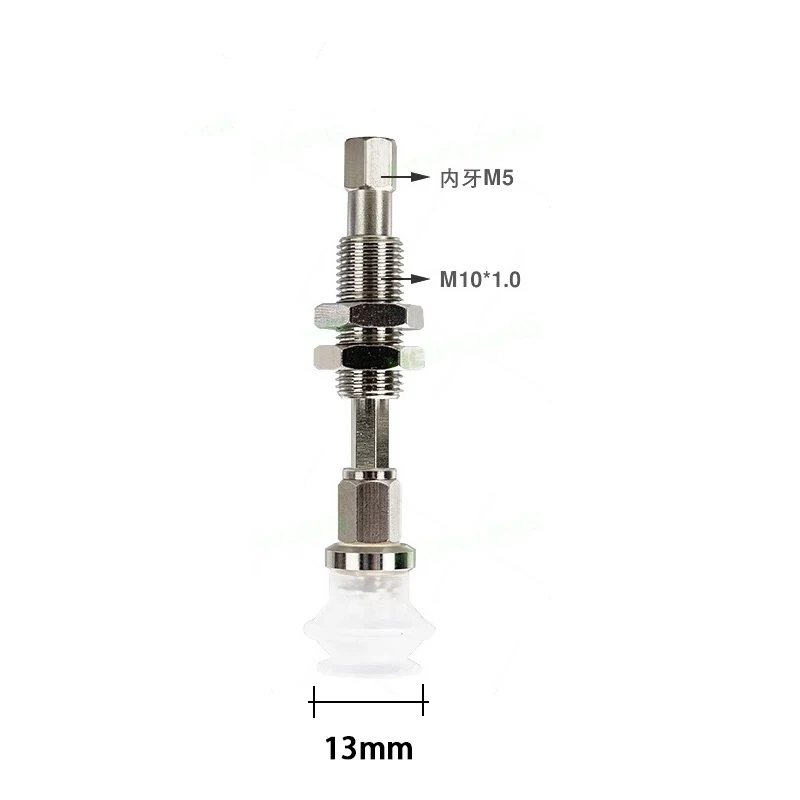 Pneumatic Vacuum Suction Cup with Connecting Rod Fittings ZPT 10mm-50mm Buffer Stroke Non Rotatable Mounting Bracket Assembly-BOLTTE