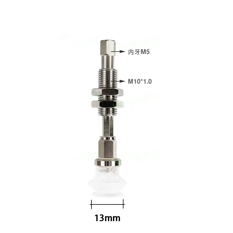 Pneumatic Vacuum Suction Cup with Connecting Rod Fittings ZPT 10mm-50mm Buffer Stroke Non Rotatable Mounting Bracket Assembly-BOLTTE