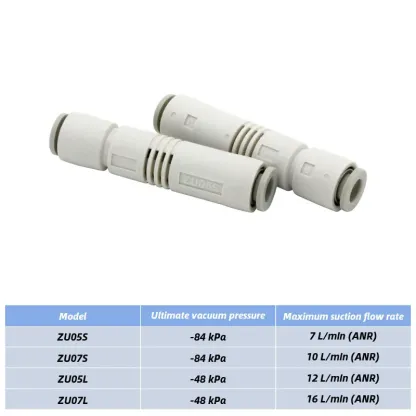 manipulator ZU05S ZU07S  ZU05L ZU07L Large flow Pneumatic Vacuum Ejector vacuum negative pressure generator-BOLTTE