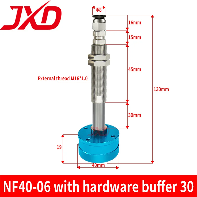JXD Bernoulli Gripper NF20-06-A-M5F NF40-06-A-18F NF60-06-A-18F Aluminum Alloy Metal Non-contact Vacuum Suction Cup-BOLTTE