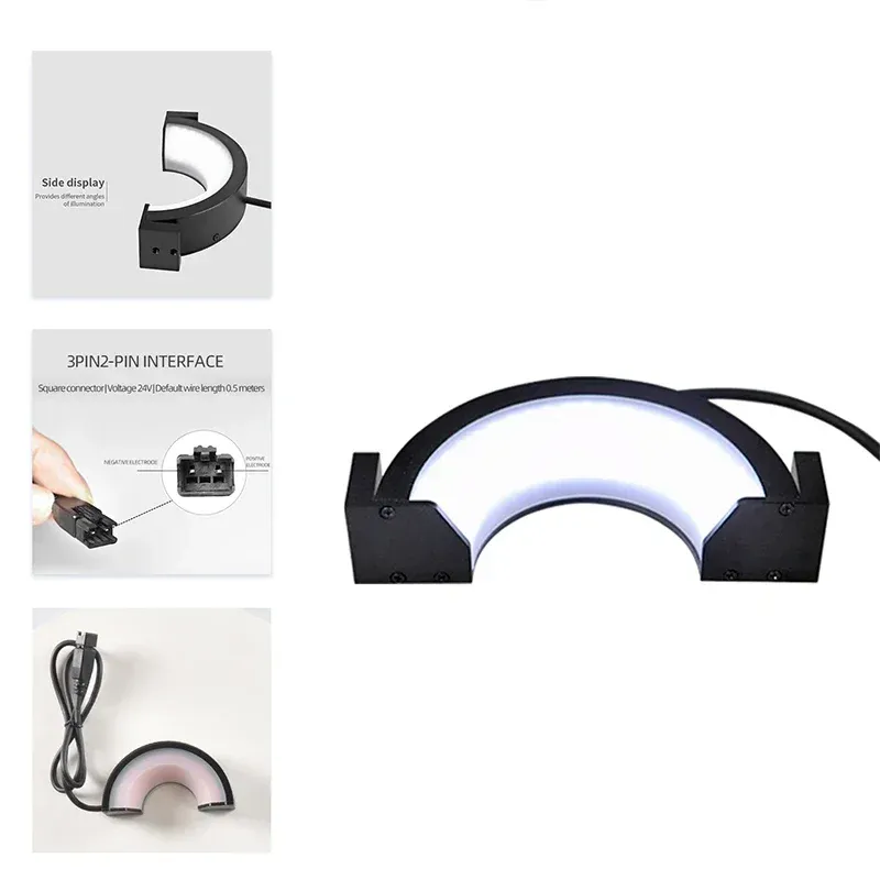 30° Semi-circular Ring Light, Industrial Camera Inspection, Vision LED Lighting Machine, Semi-circle-BOLTTE