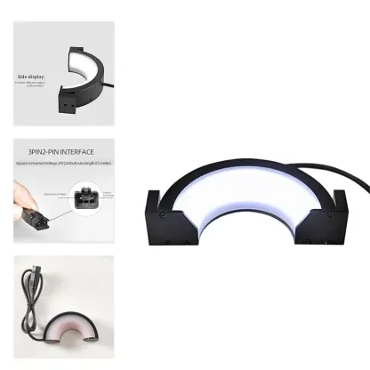 30° Semi-circular Ring Light, Industrial Camera Inspection, Vision LED Lighting Machine, Semi-circle-BOLTTE