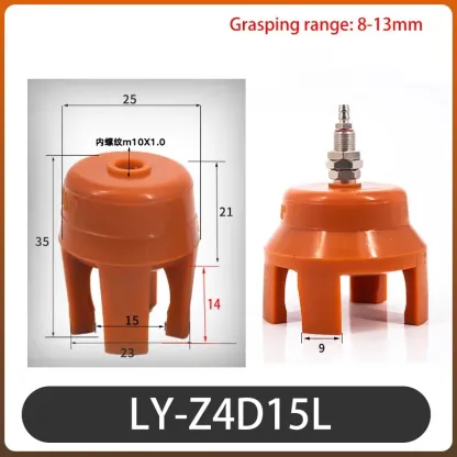 1pcs Manipulator Mini Claw Injection Molding Machine Flexible Gripper Suction Cup Pneumatic Soft Finger-BOLTTE