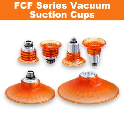 Cars, glass, and wooden panelsFCF Series Pneumatic Manipulator Polyurethane Suction Cups FCF-30/40/50/60/70/80/100PU-G18F Anti-Slip Pattern Industrial Robot-BOLTTE