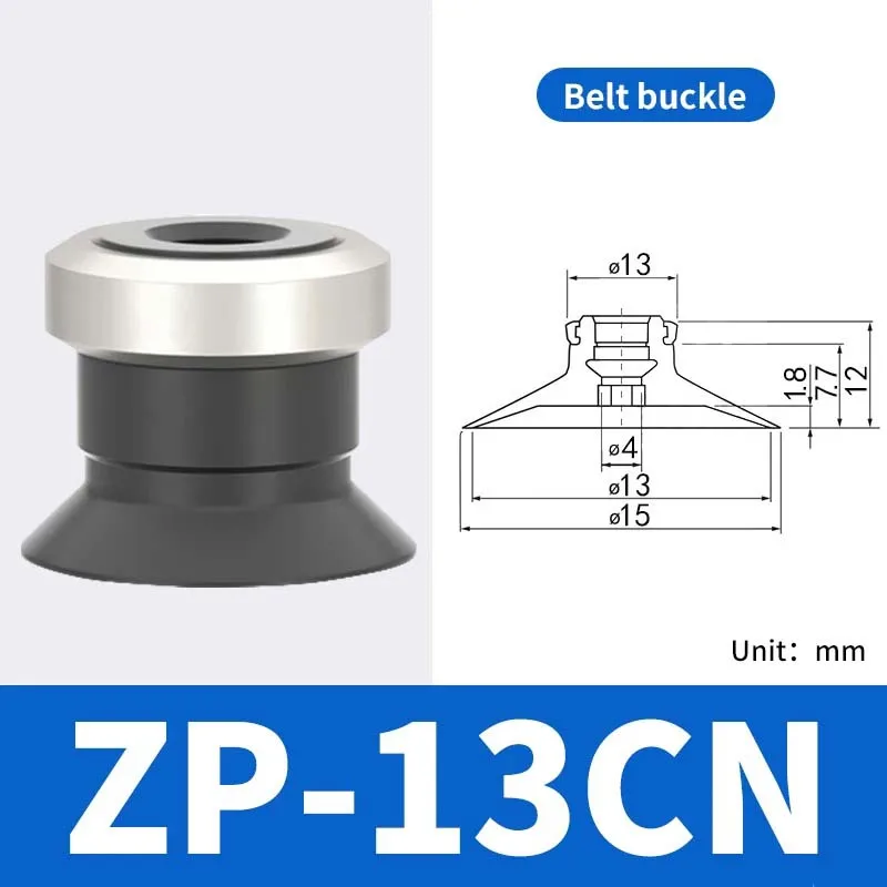Pneumatic Vacuum Suction Cup with Holder ZP10CN/CS Silicone Sucker for Injection Molding Machine Robot Arm Automation Fitting