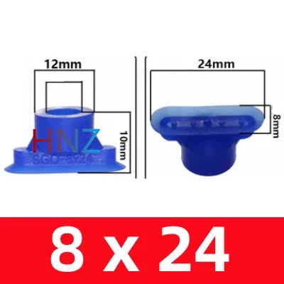 Oval type long strip type imported anti-static high temperature resistant silicone rubber vacuum cup industrial 6X18 8X24 10X30