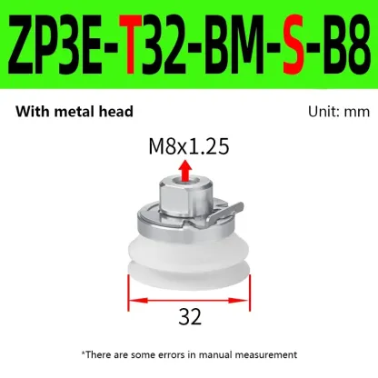 ZP3E Series Heavy Duty Vacuum Suction Cup with Fitting Head ZP3E-T32-UM-S ZP3E-T50-UM-N