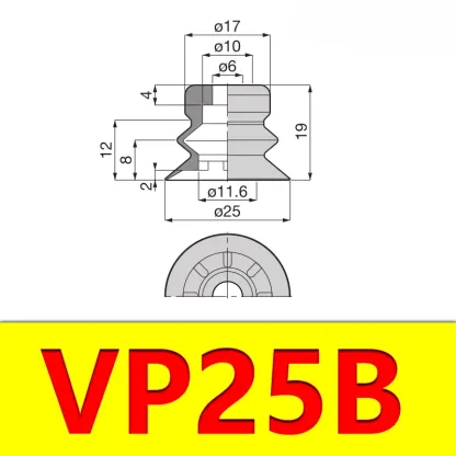 Manipulator Accessories Corrugated Suction Cup Suction Cup Diameter 10/15/20/25/30/40/50mm Pneumatic Accessories VP-B-BOLTTE