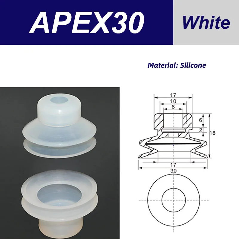 Packaging Machine Bag Opening Vacuum Suction Cup APEX25 APEX30 M15 YB20-2 Robotic Arm Film Plastic Bag Accessories Pneumatic-BOLTTE
