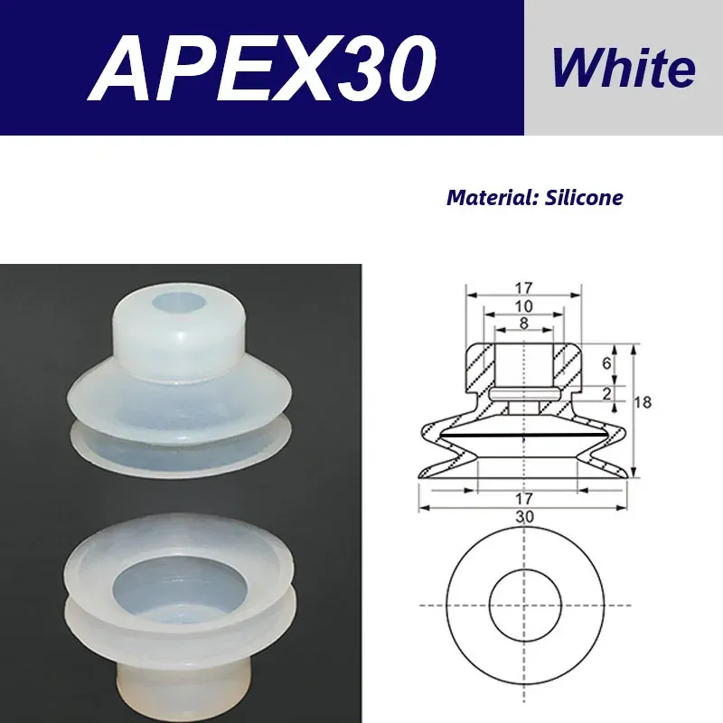 Packaging Machine Bag Opening Vacuum Suction Cup APEX25 APEX30 M15 YB20-2 Robotic Arm Film Plastic Bag Accessories Pneumatic-BOLTTE