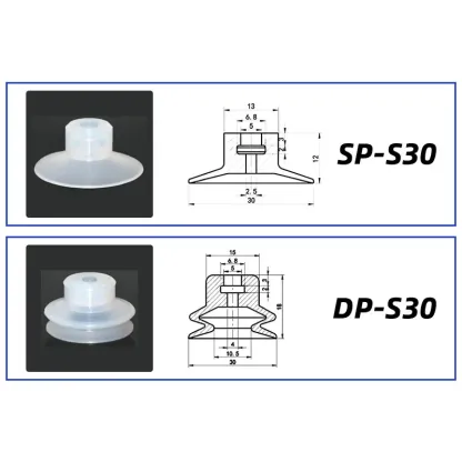 10Pcs/lot Manipulator vacuum suction cup silica gel  resistant suction nozzle pneumatic accessories Head mounting hole 5mm