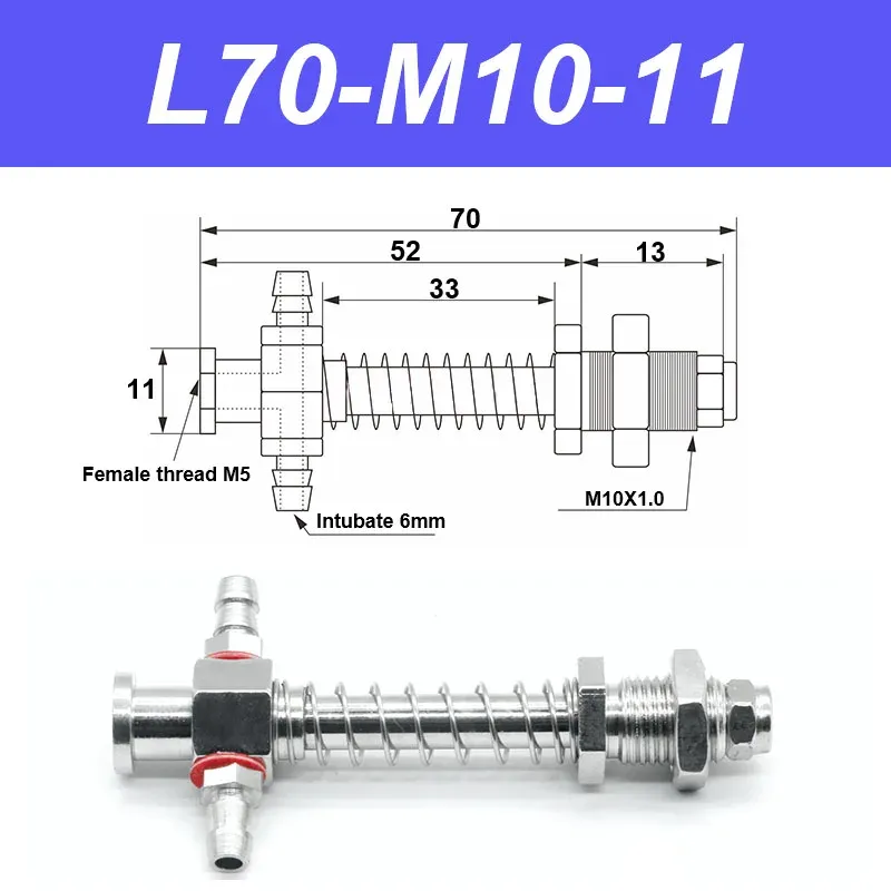 Vacuum suction cup base big head 11mm hardware manipulator fixture accessories pneumatic support tail Side air intake-BOLTTE