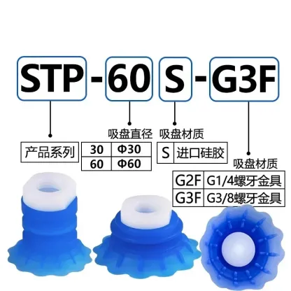 Bag Opening Vacuum Sucker STP35 STP60 Soft Packaging Silicone Manipulator Accessory Suction Nozzle Pneumatic Vacuum Suction Cup-BOLTTE