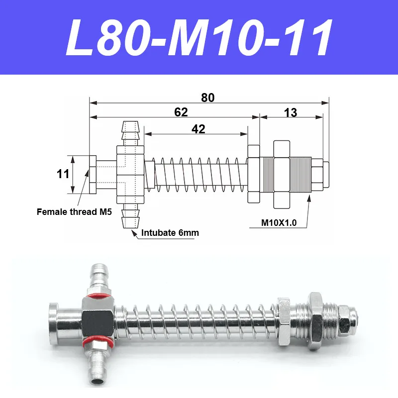 Vacuum suction cup base big head 11mm hardware manipulator fixture accessories pneumatic support tail Side air intake-BOLTTE