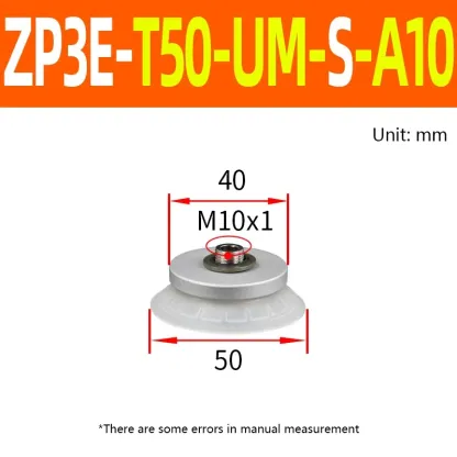 ZP3E Series Heavy Duty Vacuum Suction Cup with Fitting Head ZP3E-T32-UM-S ZP3E-T50-UM-N