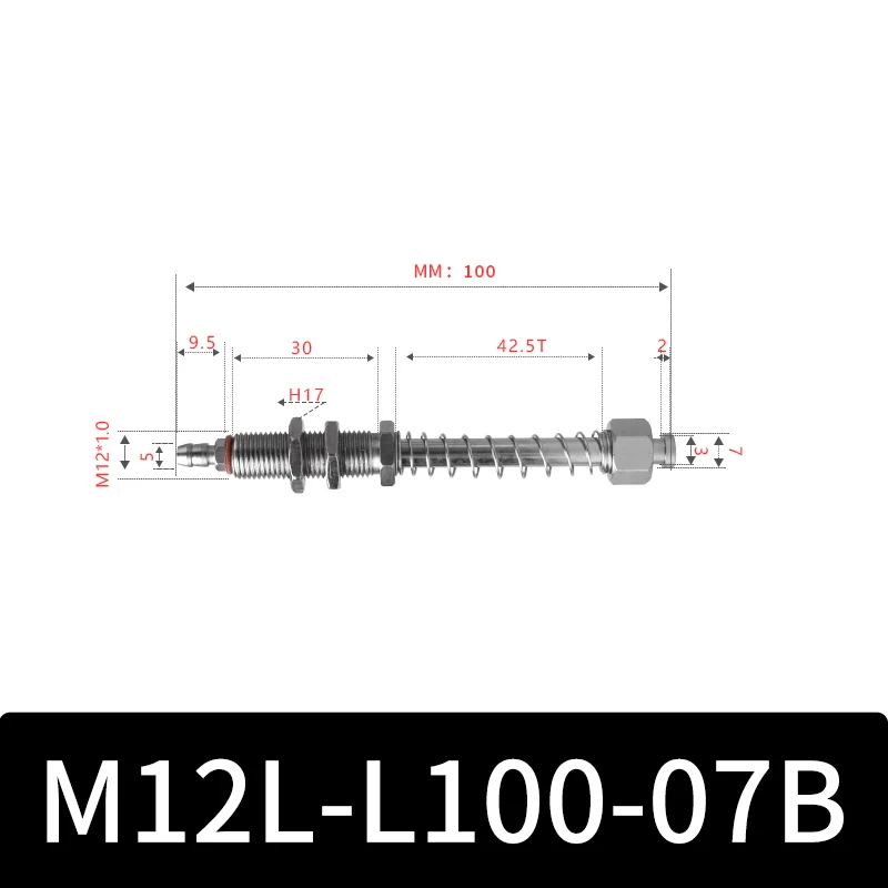 M12-07B Series Small Air Pneuamtic Parts Fixture Rubber Sucker Pad Silicone Vacuum Suction Cup Mount-BOLTTE