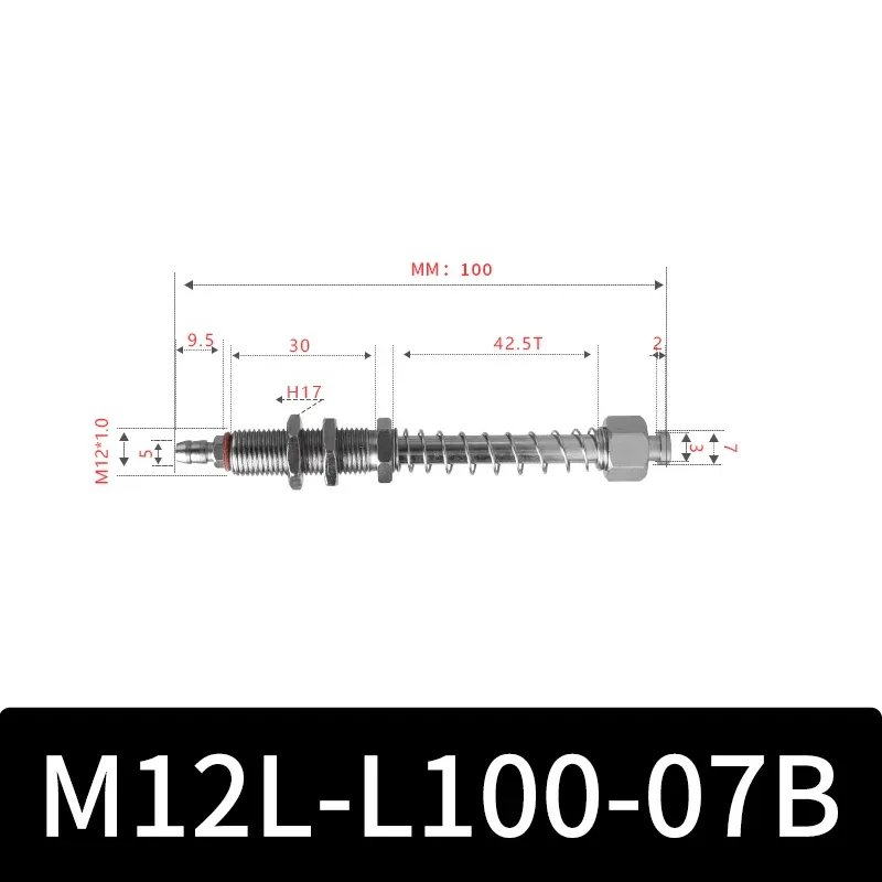 M12-07B Series Small Air Pneuamtic Parts Fixture Rubber Sucker Pad Silicone Vacuum Suction Cup Mount-BOLTTE