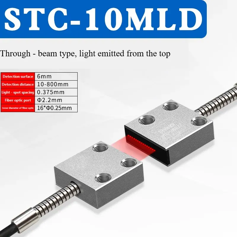 STC-10MLD Rectangular Matrix Fiber Sensor Amplifier Area Detection Diffuse Reflection Grating Counting Photoelectric Sensor-BOLTTE