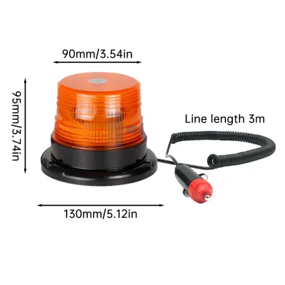 Car Truck Roof Top Warning Light Emergency LED Strobe Light Flashing Beacon With Magnetic Base For Auto Security 12V 24V -80V-BOLTTE