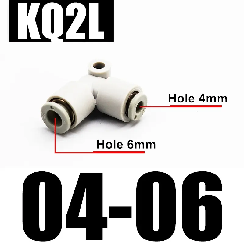 Pneumatic Fitting direct variable diameter air connector Plastic Push fit Union T Shape KQ2T/KQ2H/KQ2U04-06/06-08/08-10/10-12-BOLTTE