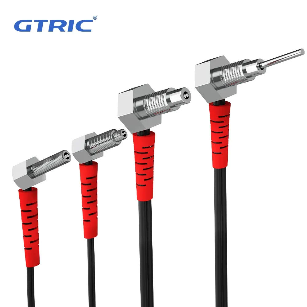 GTRIC Fiber Optic Sensor Probe Elbow Diffuse Reflection M3 M4 M6 1M 2M Cable Coaxial Non-Coaxial Optical Photoelectric Switch-BOLTTE