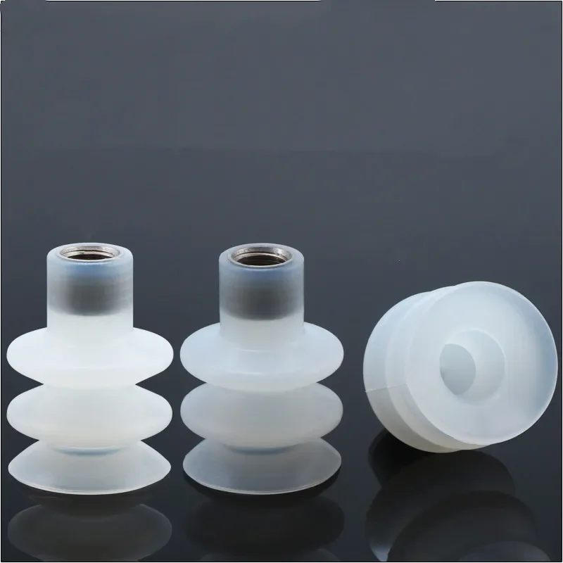 Industrial Vacuum Suction Cup Nozzle Silicone PC-40 with Screw Thread High Temperature Resistance Manipulator Accessory-BOLTTE