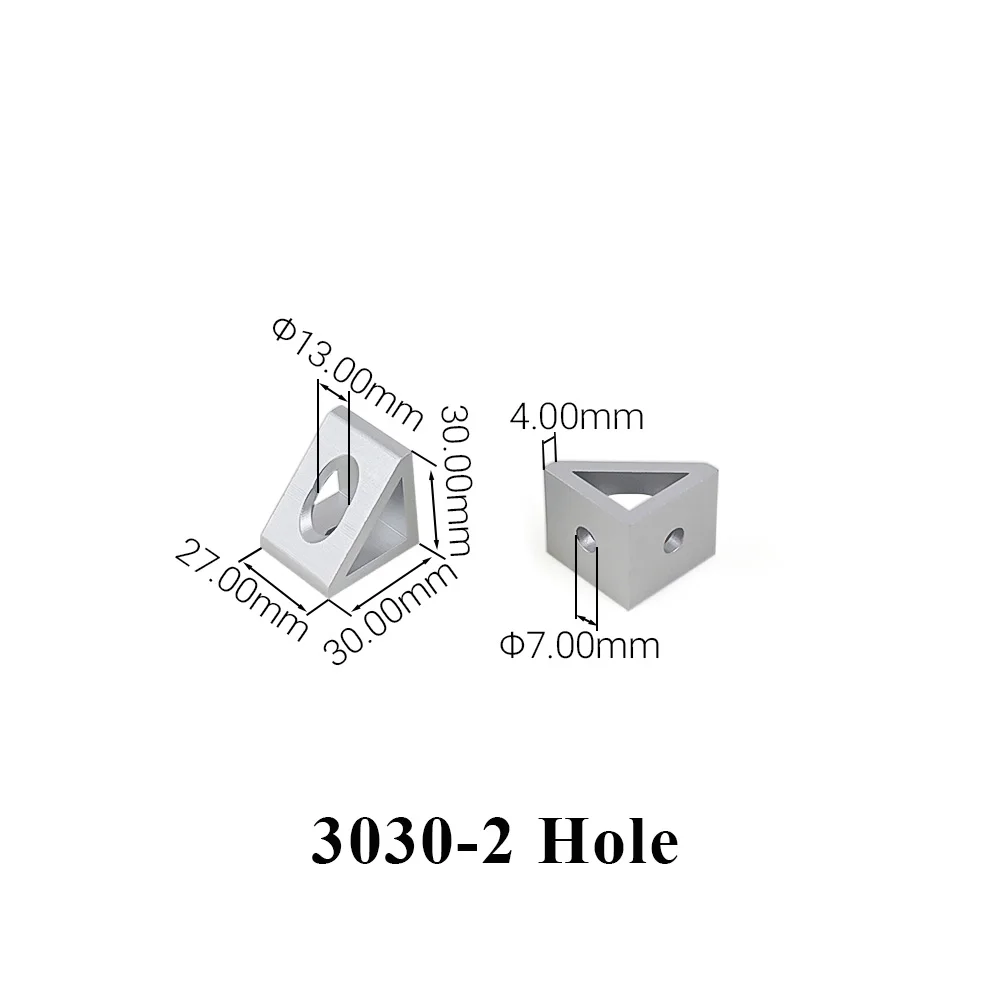 4Pcs/Lot Aluminum Profile Right Angle Triangle Block Triangle Connector Bracket for 2020 3030 4040 4545 2040 3060 Alu Profiles