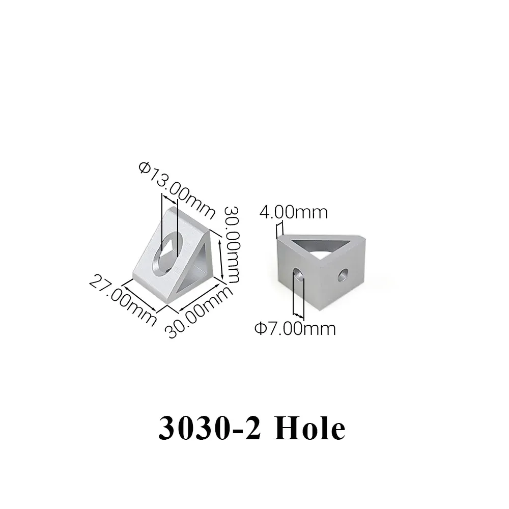 4Pcs/Lot Aluminum Profile Right Angle Triangle Block Triangle Connector Bracket for 2020 3030 4040 4545 2040 3060 Alu Profiles
