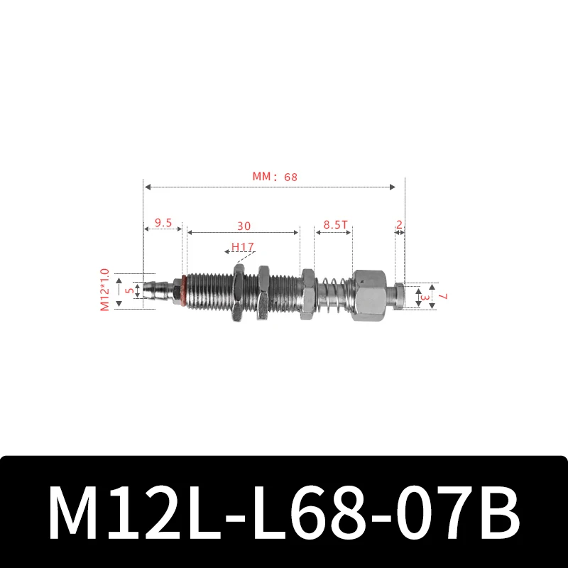 M12-07B Series Small Air Pneuamtic Parts Fixture Rubber Sucker Pad Silicone Vacuum Suction Cup Mount-BOLTTE