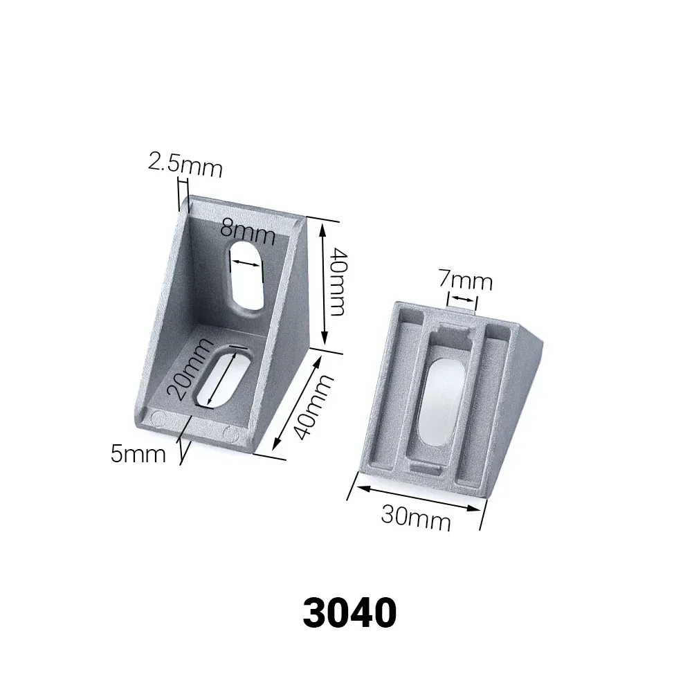 20/10/5Pcs Corner Fitting Angle Aluminum Connector Bracket Fastener 2020 3030 4040 4545 for Aluminium Profile