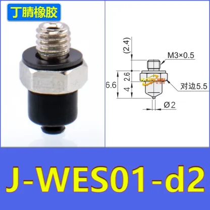 5 Pieces/Pack Mechanical Vacuum Suction Cup, Black Nitrile Rubber Material, with Connector J-Wep01/Wes01-D1/D1.5/D2/D3/D4-BOLTTE