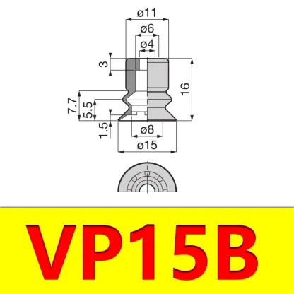 Manipulator Accessories Corrugated Suction Cup Suction Cup Diameter 10/15/20/25/30/40/50mm Pneumatic Accessories VP-B-BOLTTE
