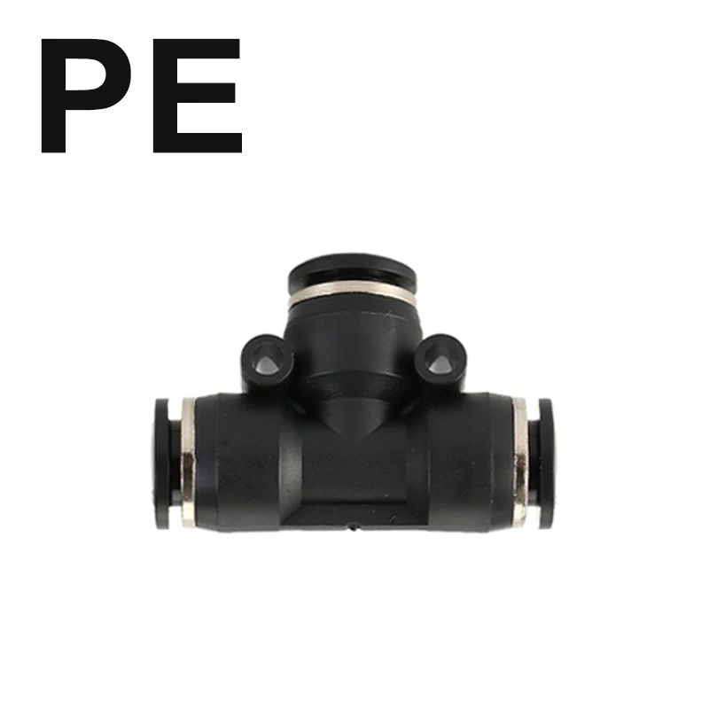 Black Pneumatic Fitting Pipe Connector Quick Release Coupling 4mm 6mm 8mm 10mm 12mm PU PV PE HVFF PY Tube Connectors-BOLTTE