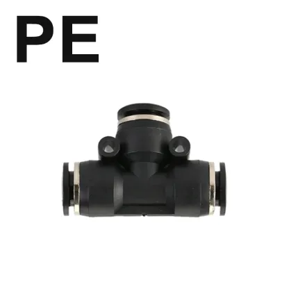 Black Pneumatic Fitting Pipe Connector Quick Release Coupling 4mm 6mm 8mm 10mm 12mm PU PV PE HVFF PY Tube Connectors-BOLTTE