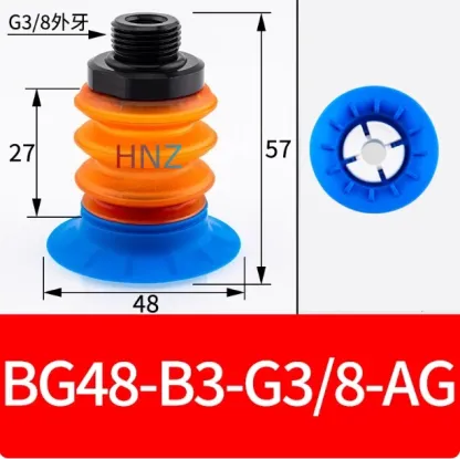 BG soft bag vacuum suction cup BGI25/34/41/48 -B3-G3/8-AG industrial pneumatic grab soft bag opening-BOLTTE