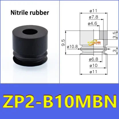5pcs/pack ZP2 Series Bellow Vacuum Suction Cup  ZP2-B04/06/08/10/15/20MBS/N B06MB Gripper-BOLTTE