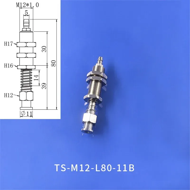 Tianxing Robot Vacuum Suction Cup Fitting M10/M12 Extend Thread Top Air Intake Sucker Buffer Connecting Rod Automation Tools-BOLTTE